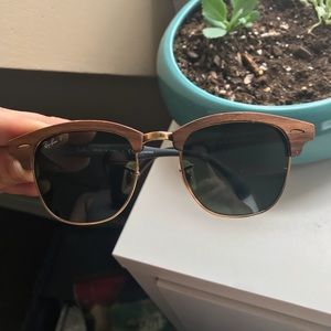 Ray-Ban Clubmaster Wood polarized sunglasses